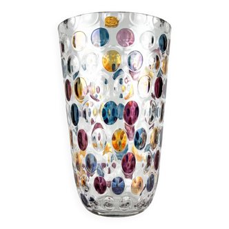 Vase soufflé des années 1950 par Max Kannegiesser, Tchécoslovaquie