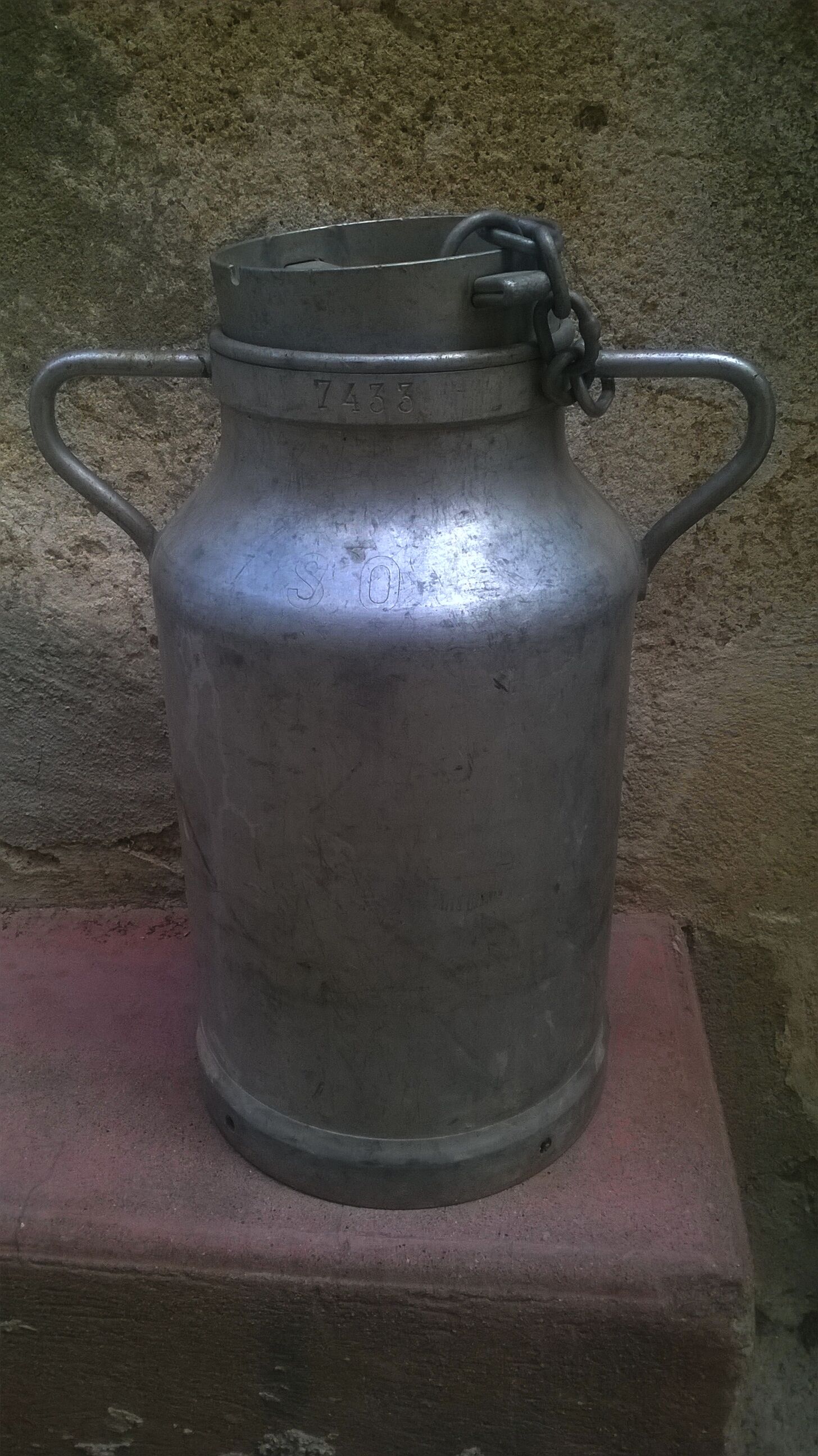 Vintage milk canister