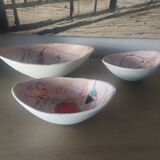 3 dishes, ceramic ramekins the Parisian bird décor