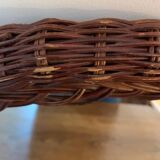 Oval wicker mirror