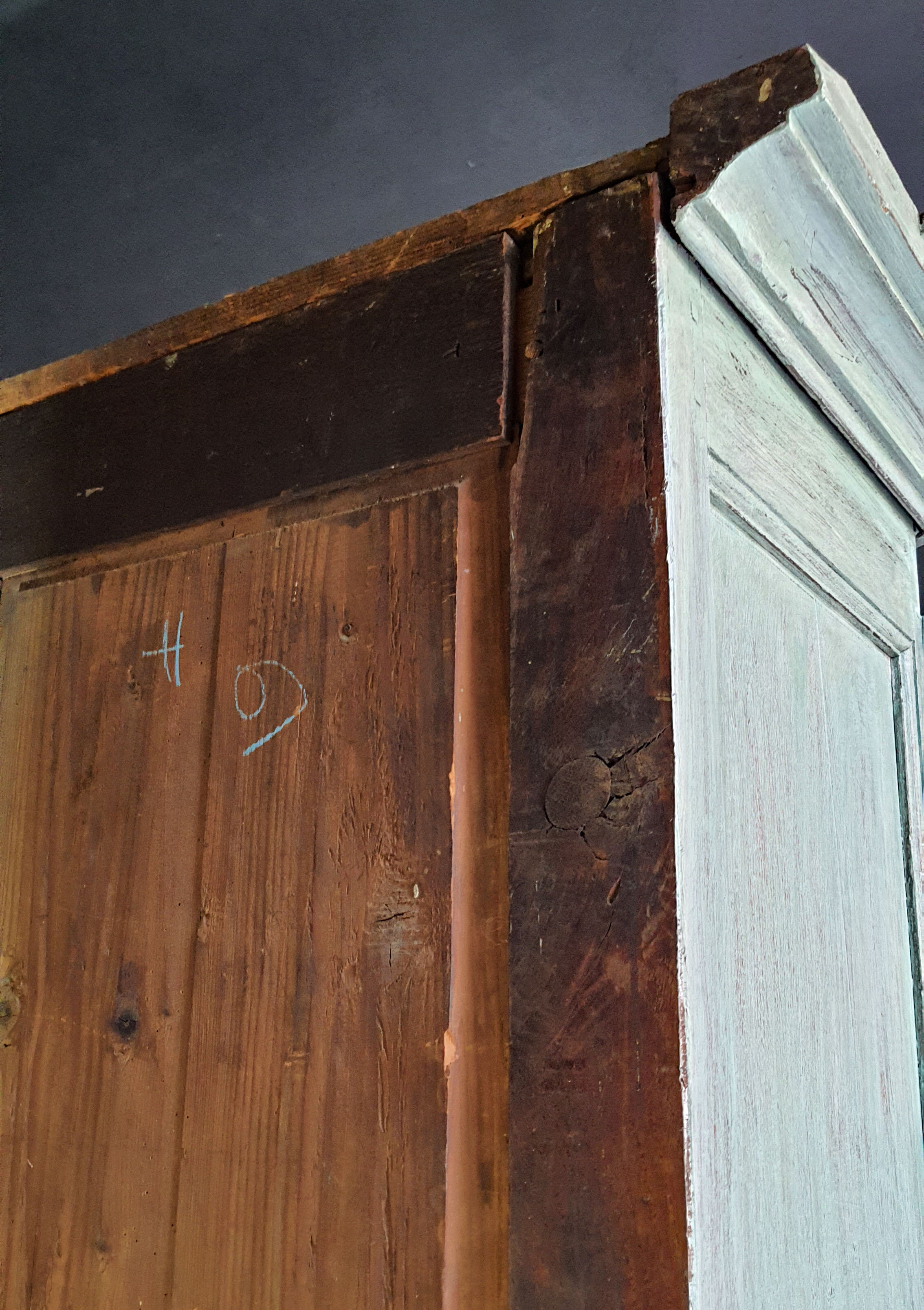 Wardrobe wardrobe 18th century Shabby Chic patinated