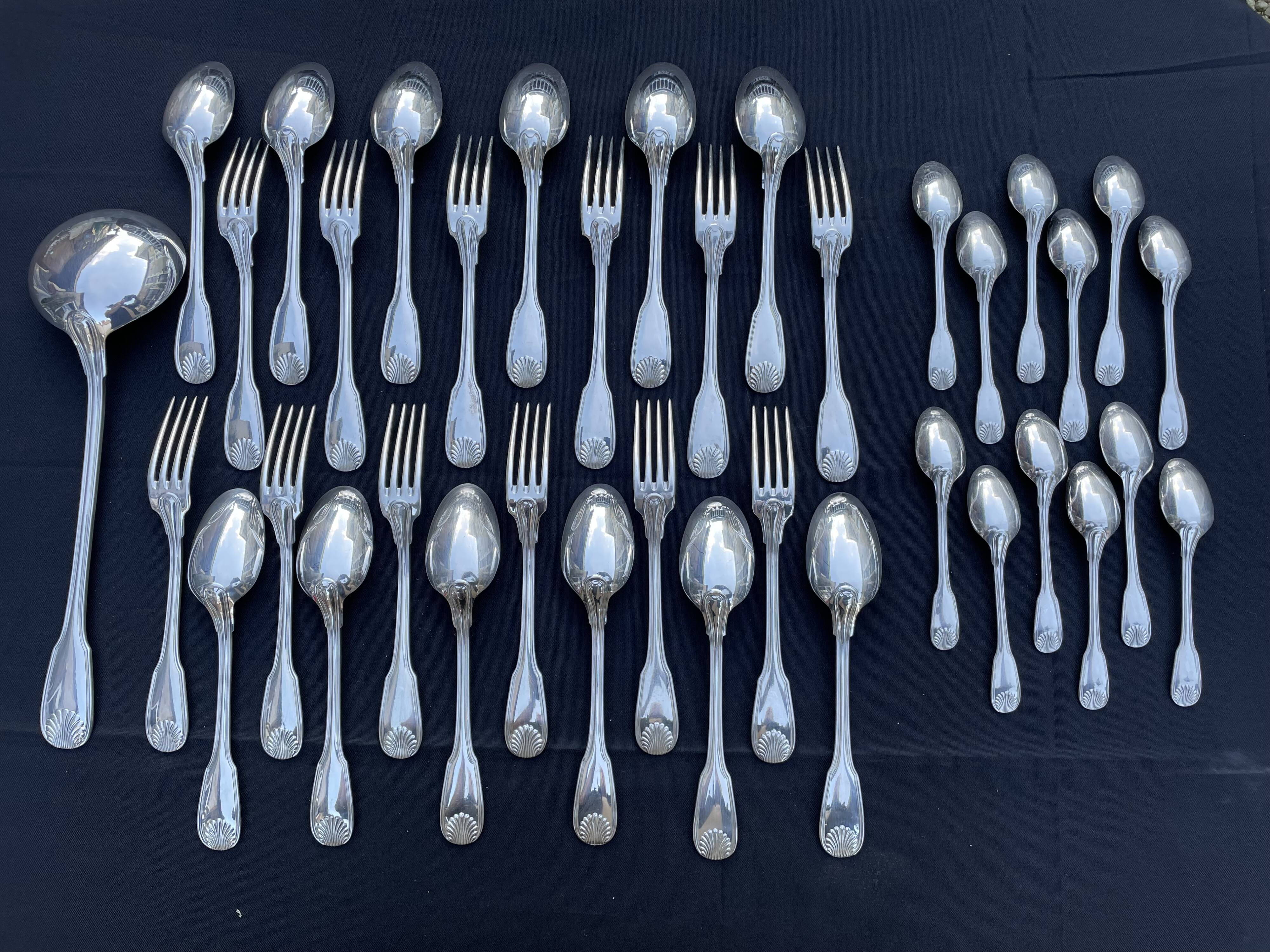Cutlery set of 37 pieces – Silverware Argental – Silver plated