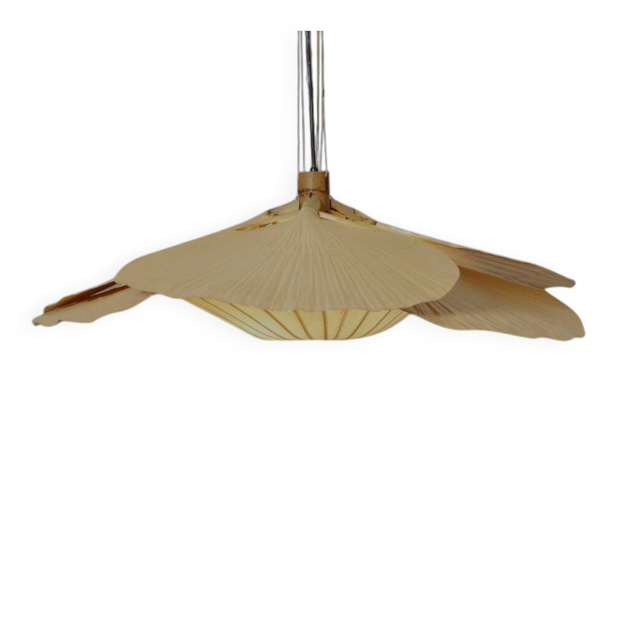 Rare Uchiwa Hana chandelier by Ingo Maurer – Japanese paper and bamboo