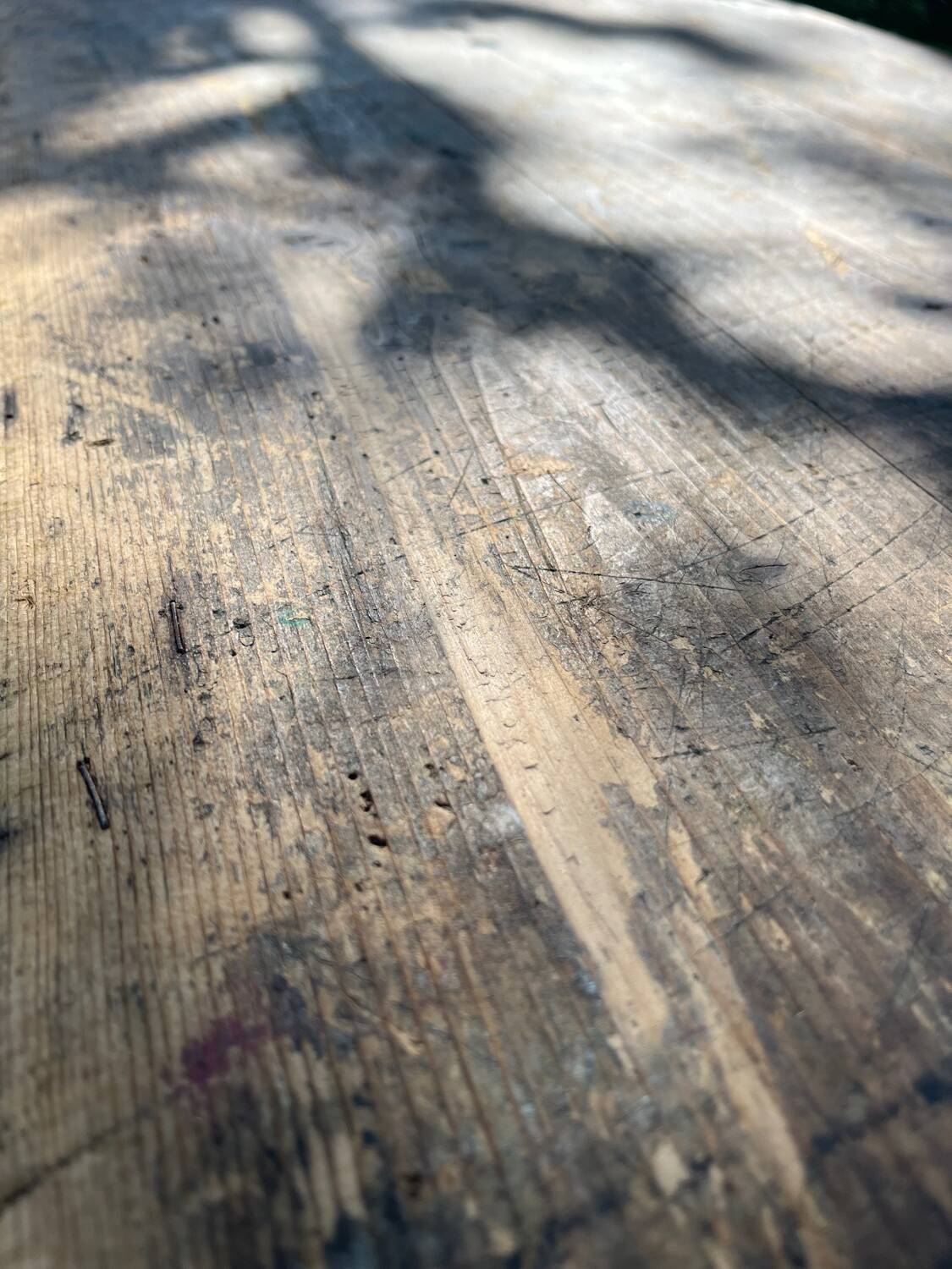 Antique wooden folding table