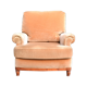 Fauteuil velours peach