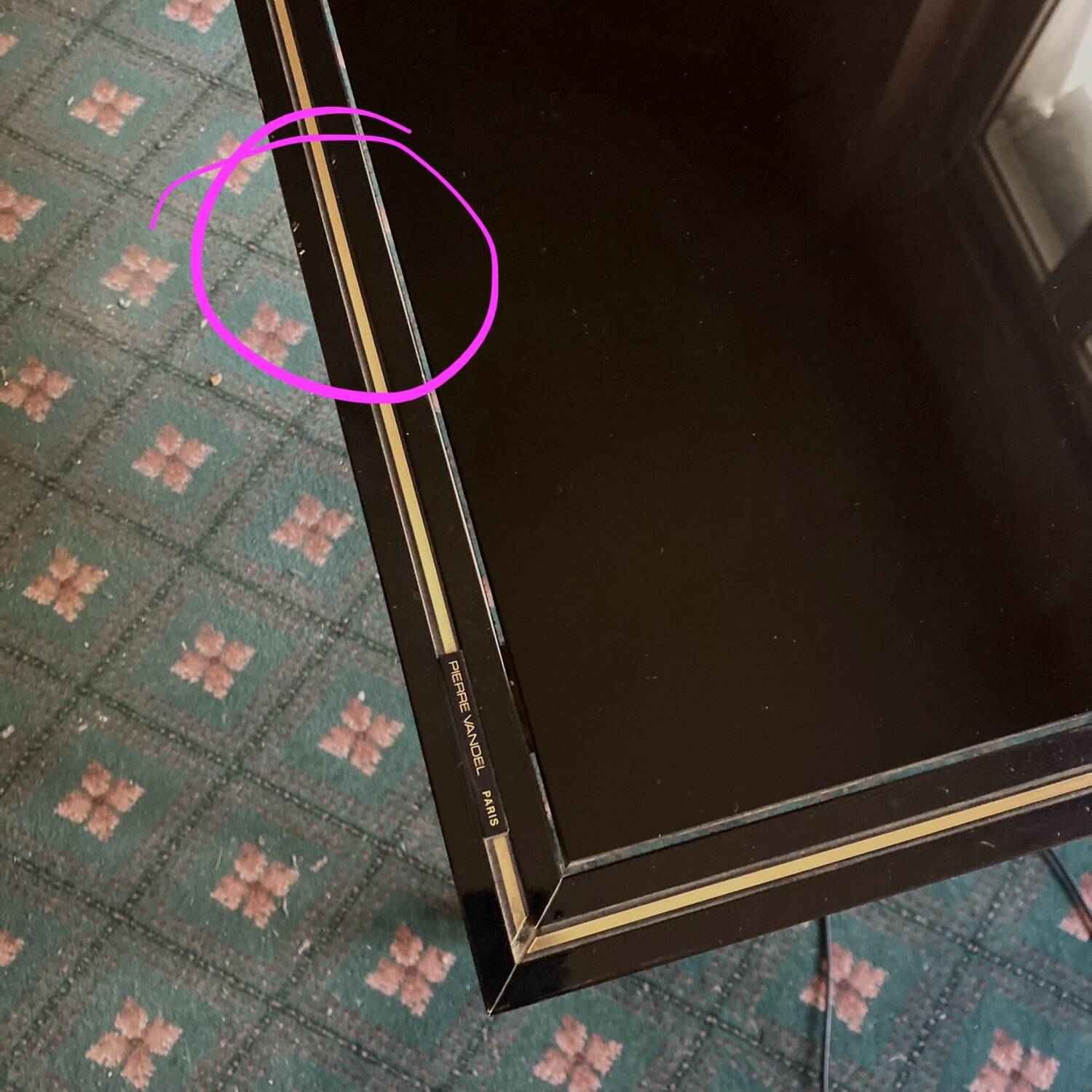 Console and mirror Pierre Vandel