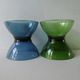 Set of 4 Vereco France bowls in colored glass