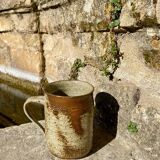 Speckled stoneware pot
