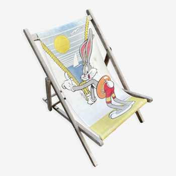 Transat chilienne bugs bunny fauteuil de jardin enfant 1980