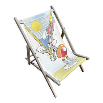 Vintage 1980 chilean sunbed bugs bunny garden armchair child