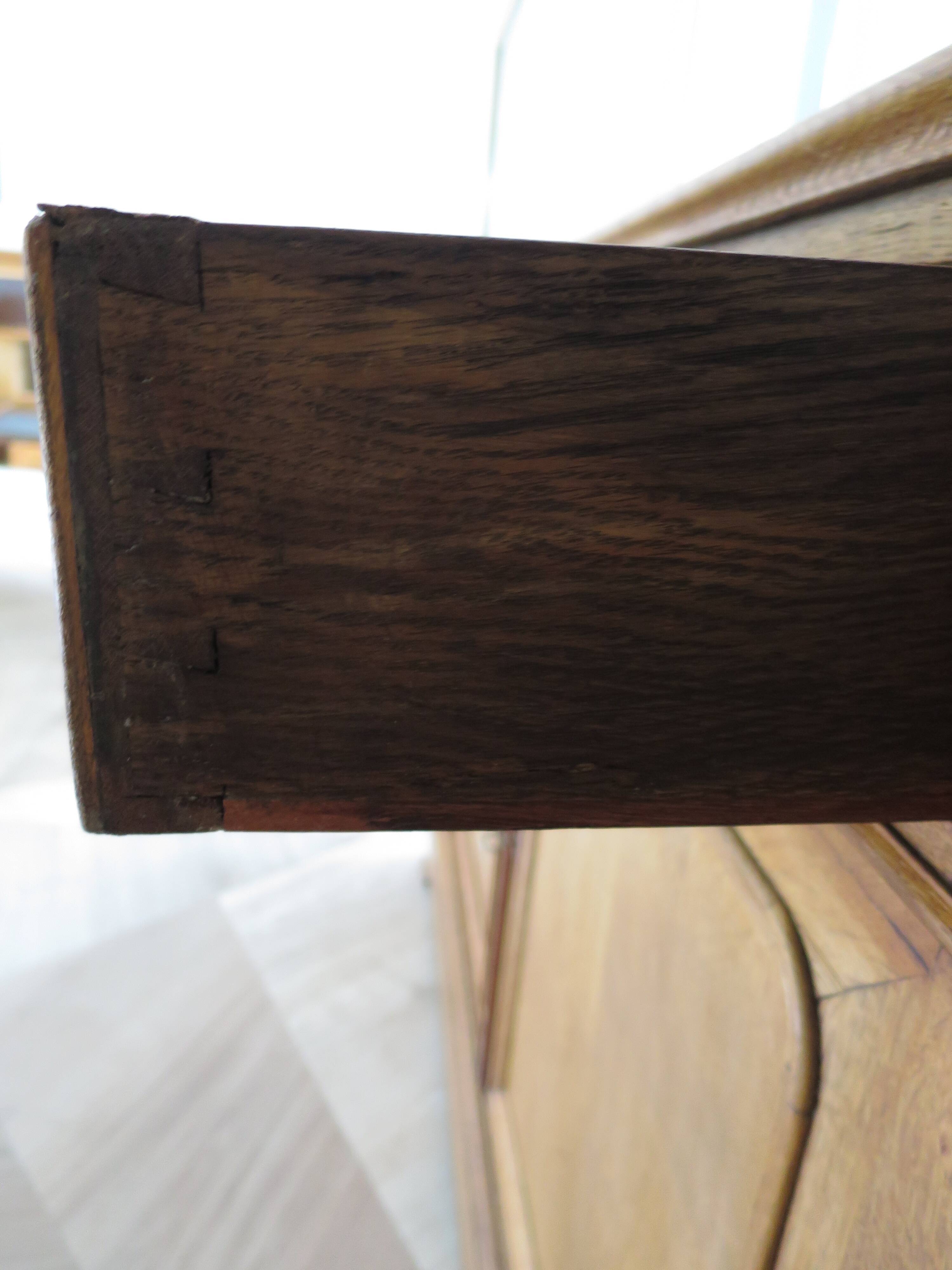 Old - Beautiful solid oak sideboard - 2 doors - 2 drawers in golden oak color