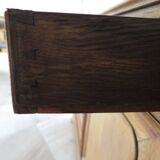 Old - Beautiful solid oak sideboard - 2 doors - 2 drawers in golden oak color