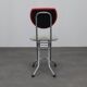 Set of 4 Postmodern Folding Chairs in Chrome and Wool, Italy, 1990s
