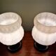 Pair of glass bedside lamps, 1970s