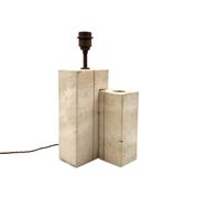 Mid-century modern travertine table lamp, Nucleo Sormani Italy 1960s