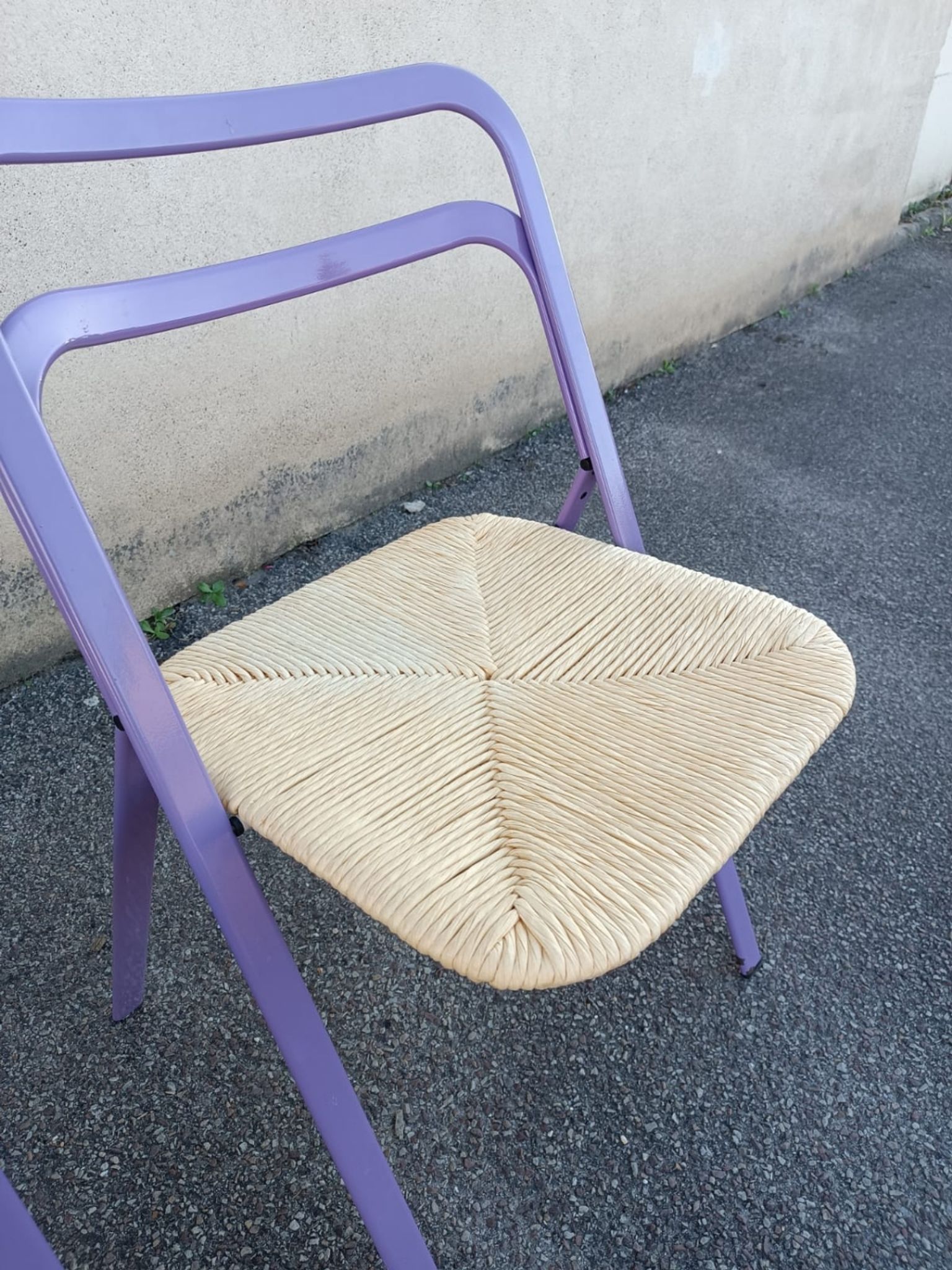 Set of 4 vintage Italian folding chairs by Giorgio Cattelan for Cidue, 1970s
