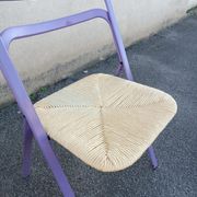 Set of 4 vintage Italian folding chairs by Giorgio Cattelan for Cidue, 1970s