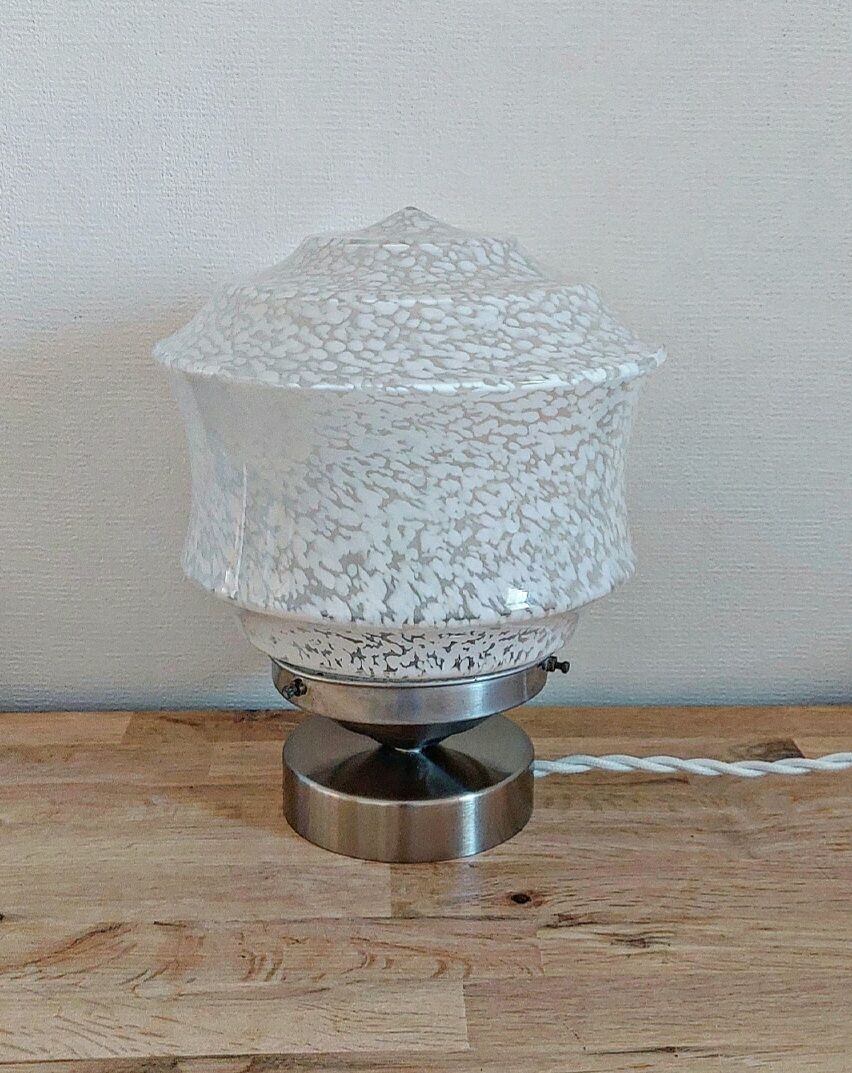Lampe vintage verre de clichy
