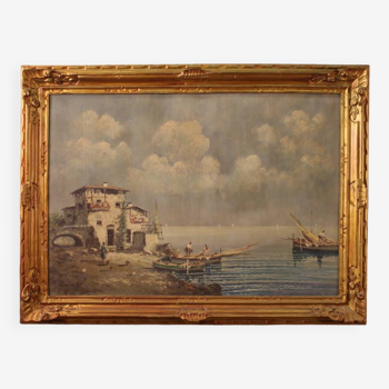 Painting signed seascape from the 20th century