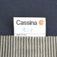 Cassina Maralunga 3-Seater Sofa by Vico Magistretti in grey striped fabrics