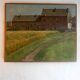 Impressionist painting of belgian farmhouse scene