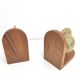Pair of bookends globe world map wood paper