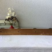 Coat rack hook wood and zinc vintage 50'