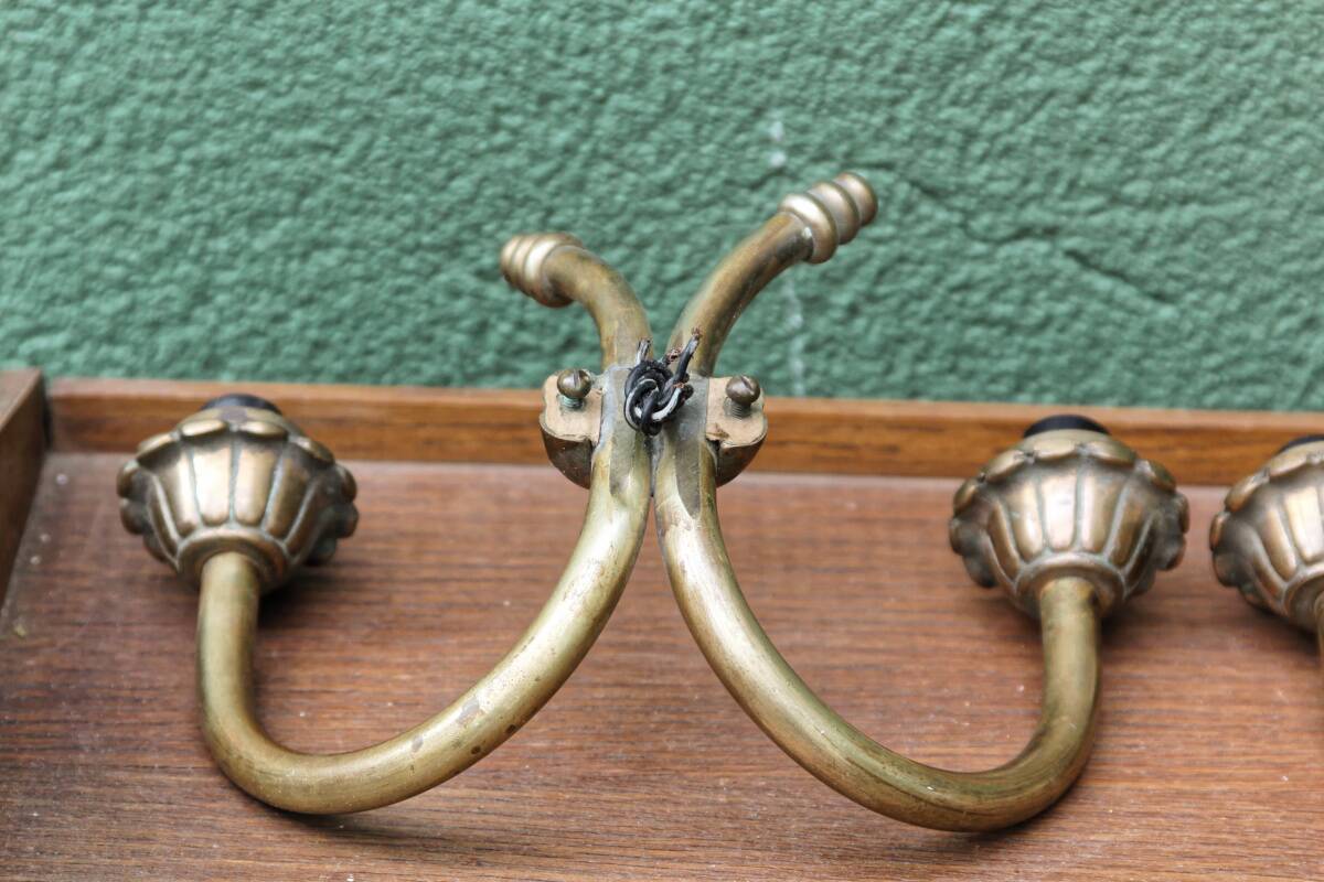 Pair of brass wall lights, 1950s