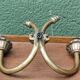 Pair of brass wall lights, 1950s