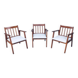 Mid-Century Modern Dutch Armchair Set, Netherlands, 1950s, Set of 3