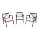 Mid-Century Modern Dutch Armchair Set, Netherlands, 1950s, Set of 3