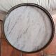 Vintage white marble and brass gueridon in Louis XVI style.