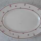 Plat ovale Digoin Sarreguemines modèle "Andrée" années 40