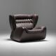 One-seat lounge sofa model pasha, manufactured in the 1970s by durlet, belgium.