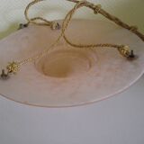 Suspension with Gradient Pink Shade and Braided Rope, 1940s