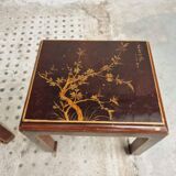 Antique set of oriental style nesting tables