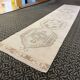 Vintage Handmade Muted Beige and Brown Long Hallway Runner