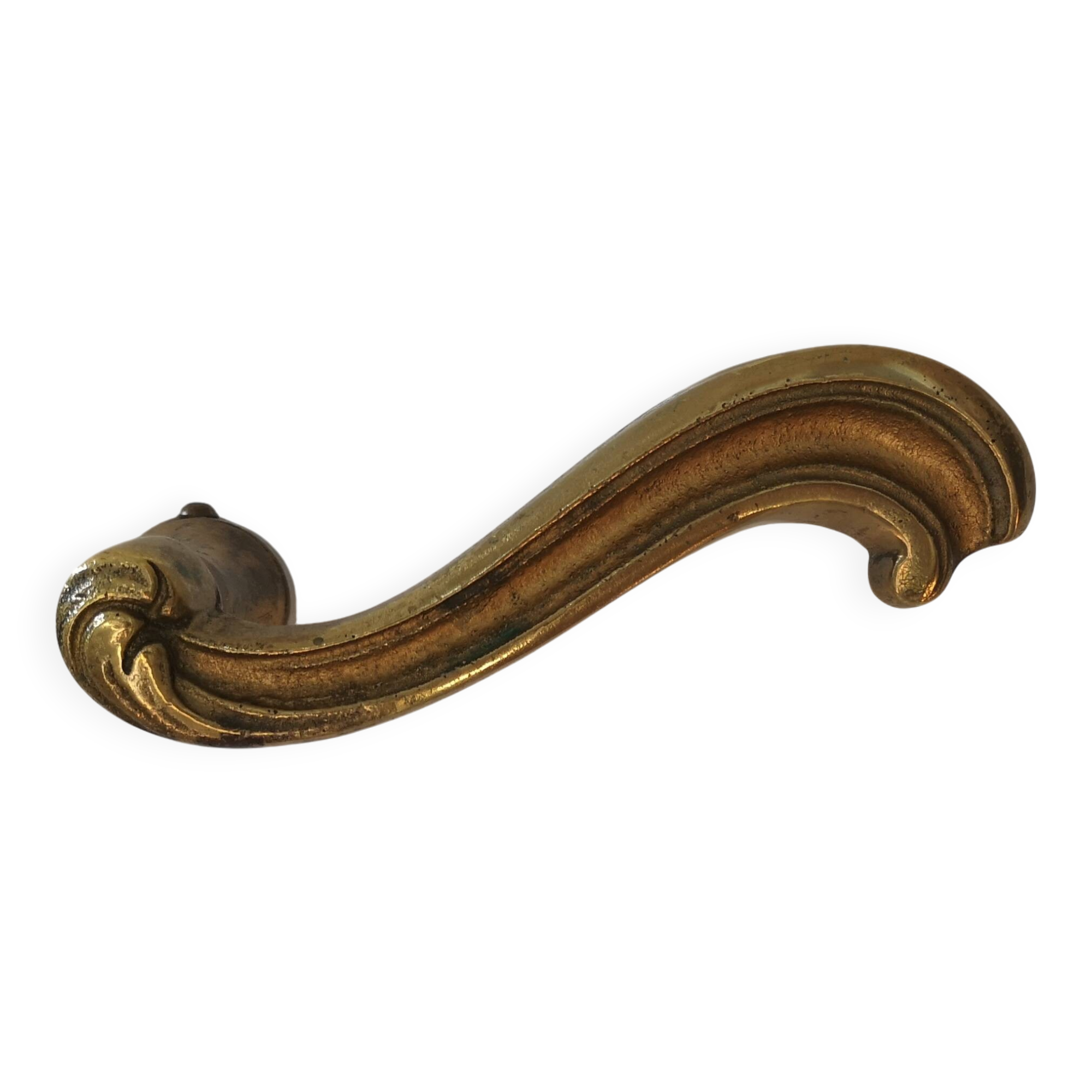 Set of 10 pairs of solid brass door handles – antique style / classic