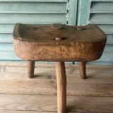 Solid oak tripod stool