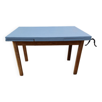 1950s Wooden Table with Extensions
