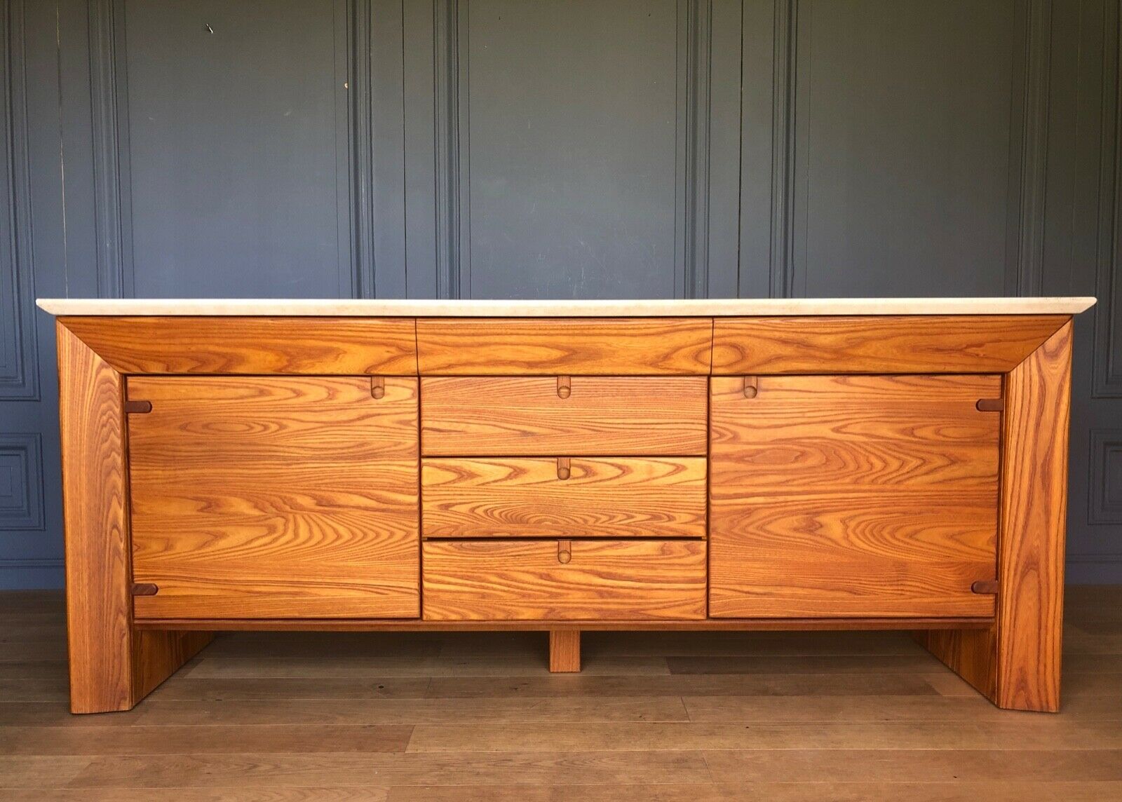 Sideboard seltz casaligne 3 drawers 2 doors granite casa