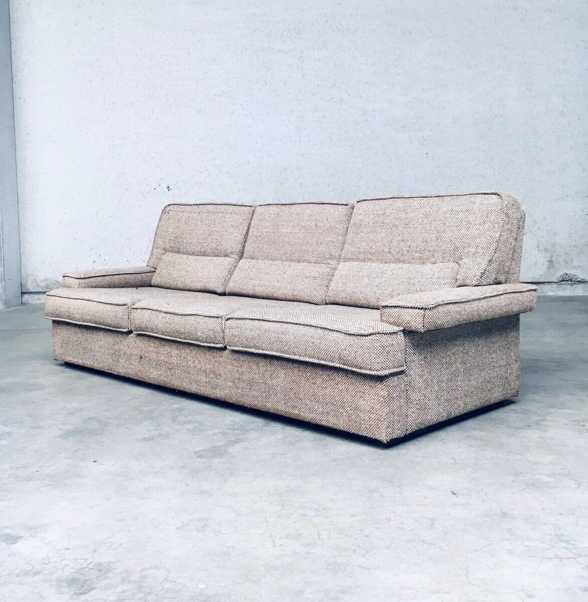 Mid-Century Modern Boucle 3 Seat Sofa, Italy, 1970s