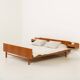Danish mid century teak queen size bed with nightstands, 1960s