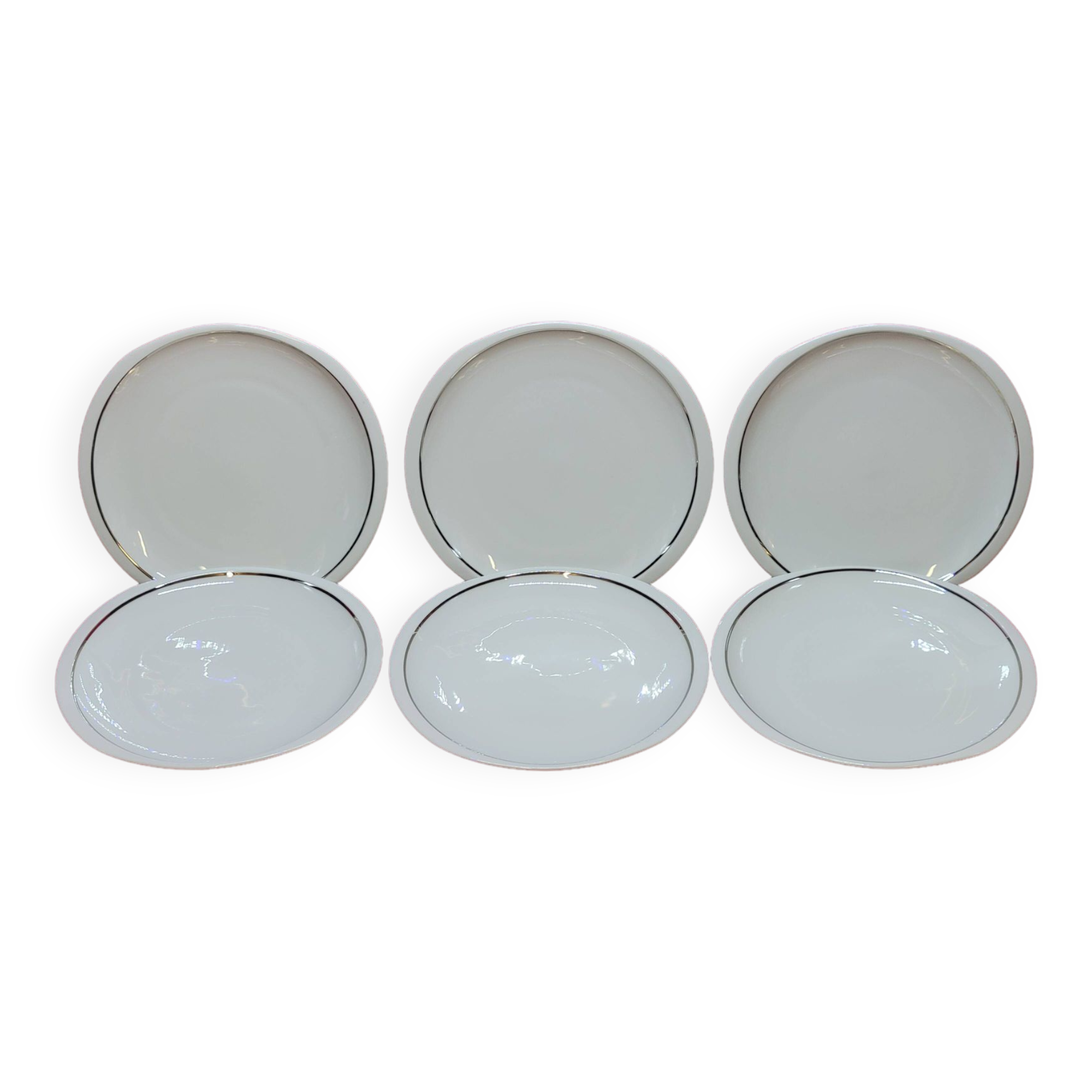 Lot de 6 assiettes plates & 1 plat Arcopal
