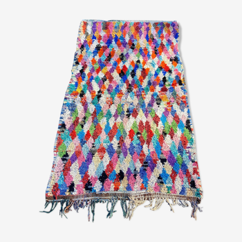 Colorful boucherouite carpet 115x210 cm