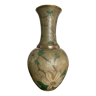 Vase vintage en bronze massif et émail cloisonné