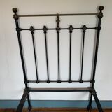 Victorian bed wrought iron and brass