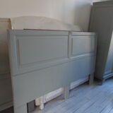 Headboard for a bed of 180 green of gray waxed finish