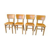 Lot of four old bistro chairs in the style of Thonet