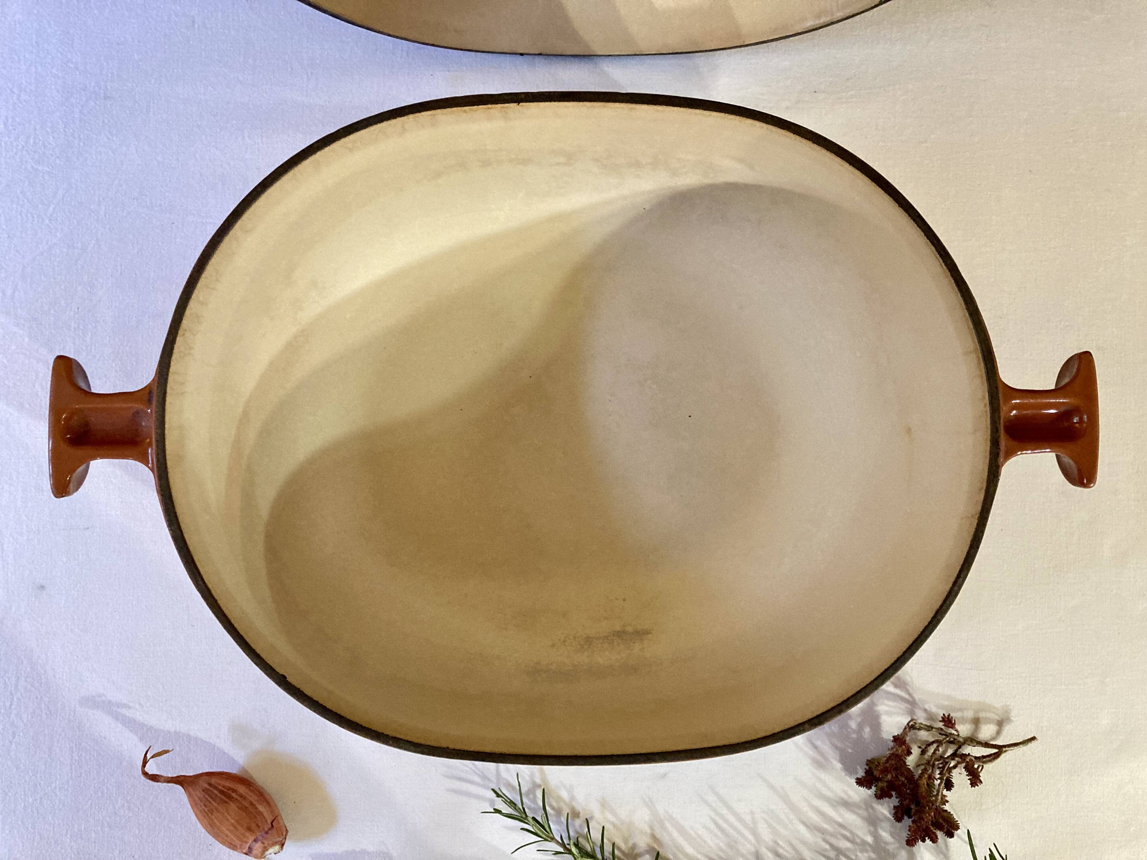 Le Creuzet enameled cast iron casserole dish